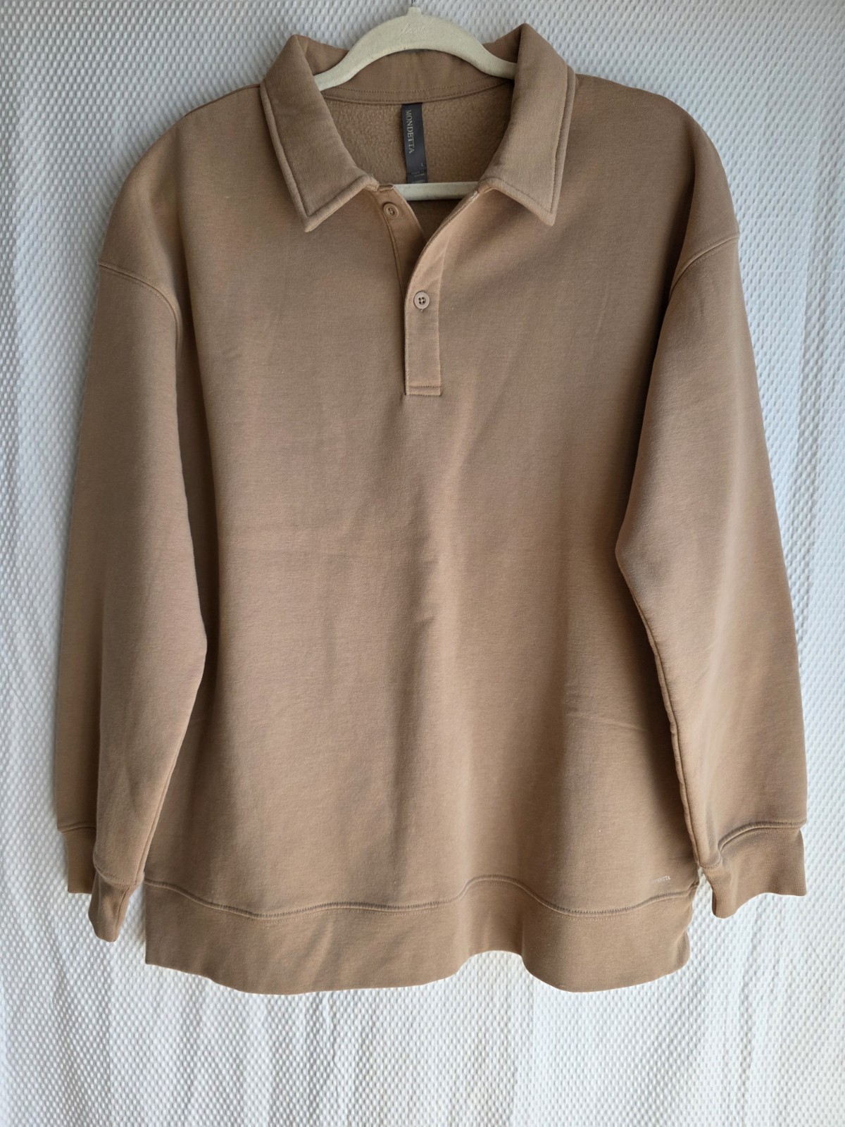 Mondetta Women’s Light Brown Polo Sweatshirt Size L