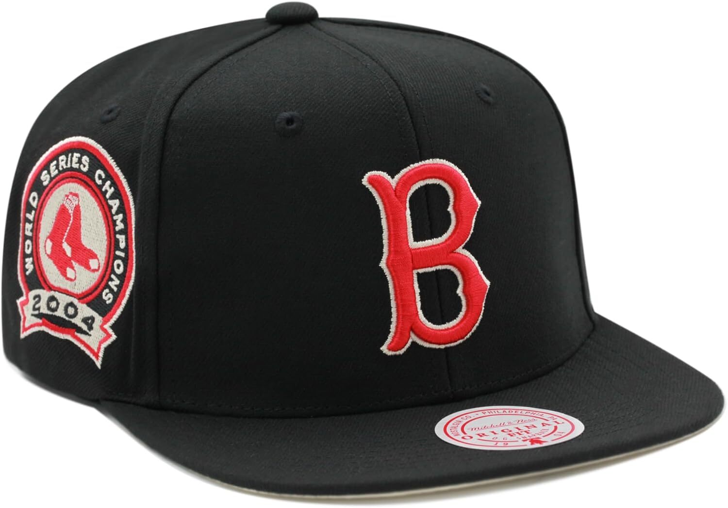 MENS MITCHELL & NESS MLB TEAM CLASSIC SNAPBACK COOP RED SOX – BLACK