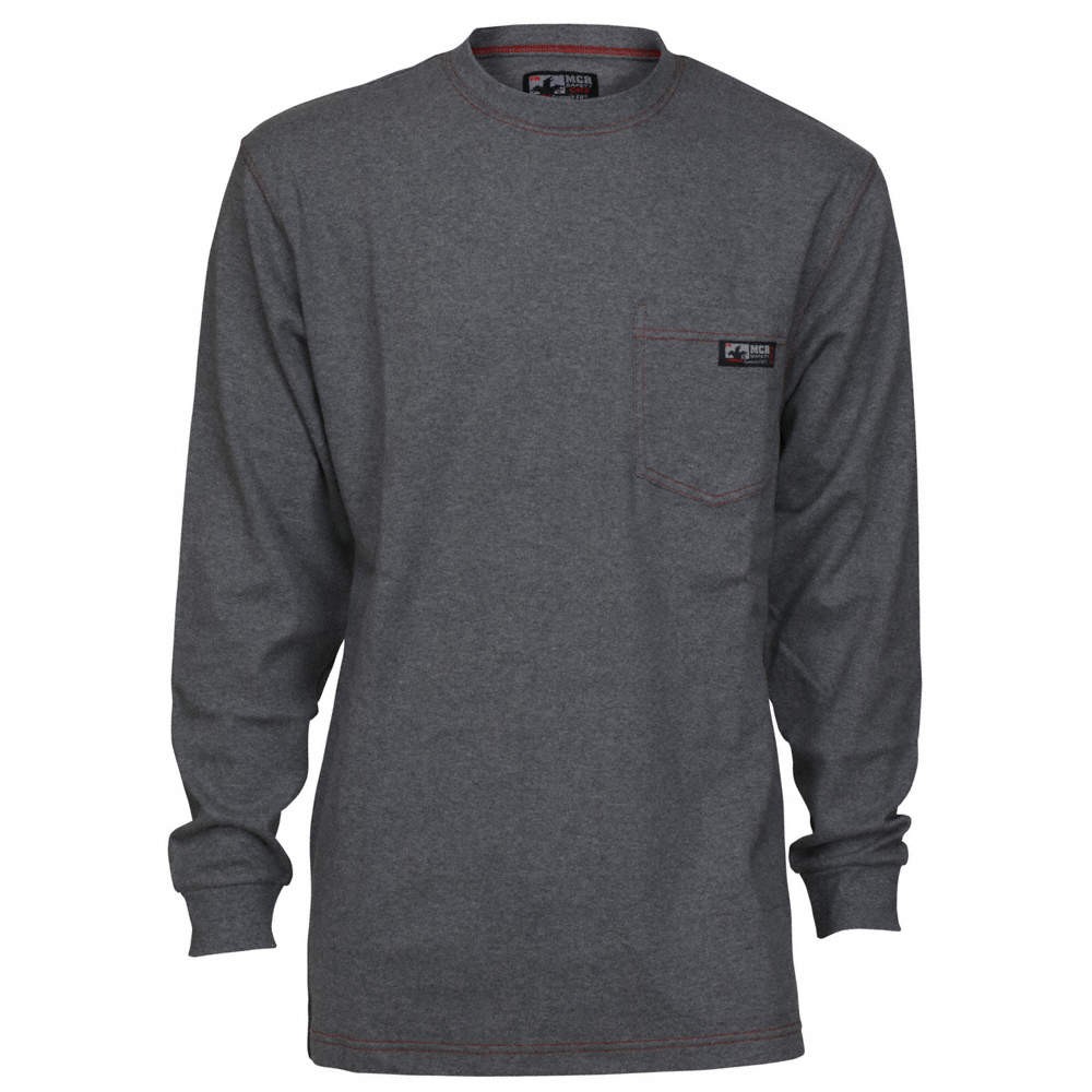 MCR SAFETY LST1GXL FR Long Sleeve Shirt,10.6 cal/sq cm,Gray 781GX8