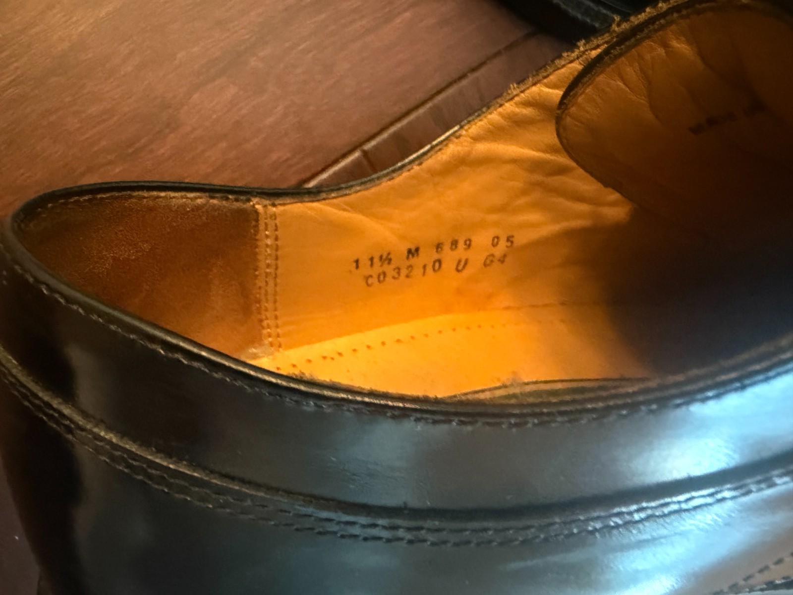 Cole Haan Men’s Black Leather Lace-Up Square-toe Oxford Dress Shoes