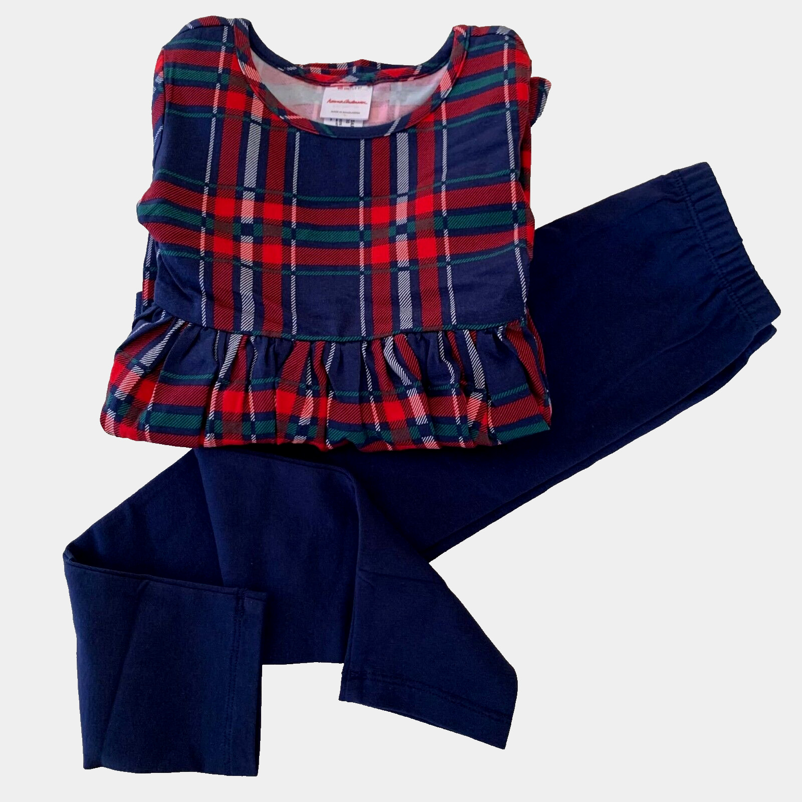 Hanna Andersson Sweet Plaid Skater Dress & Leggings Set. 12-18 Months, 75 cm