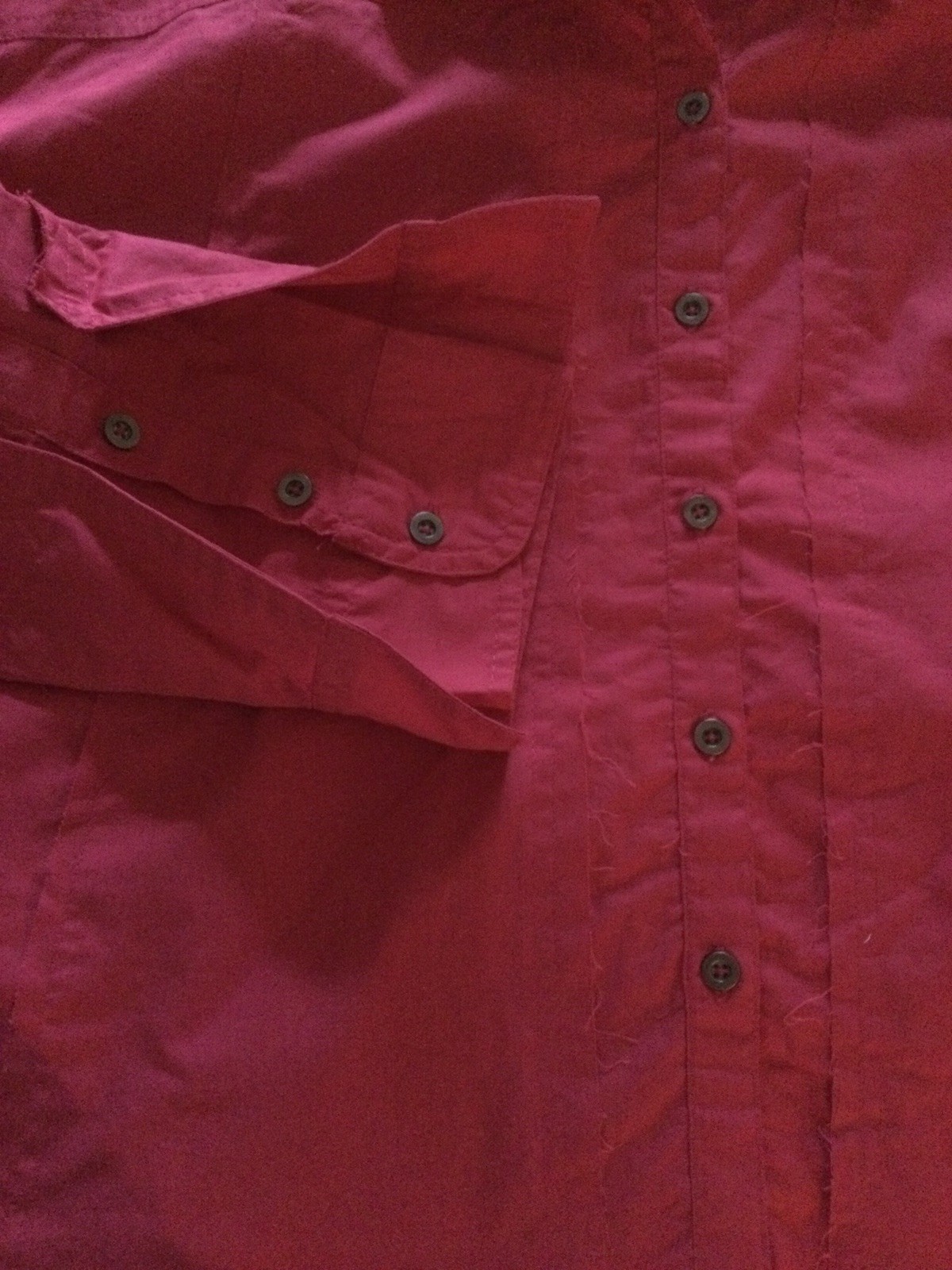 We The Free Pink Remade Button Up Double Cuff Shirt Size Small Unique