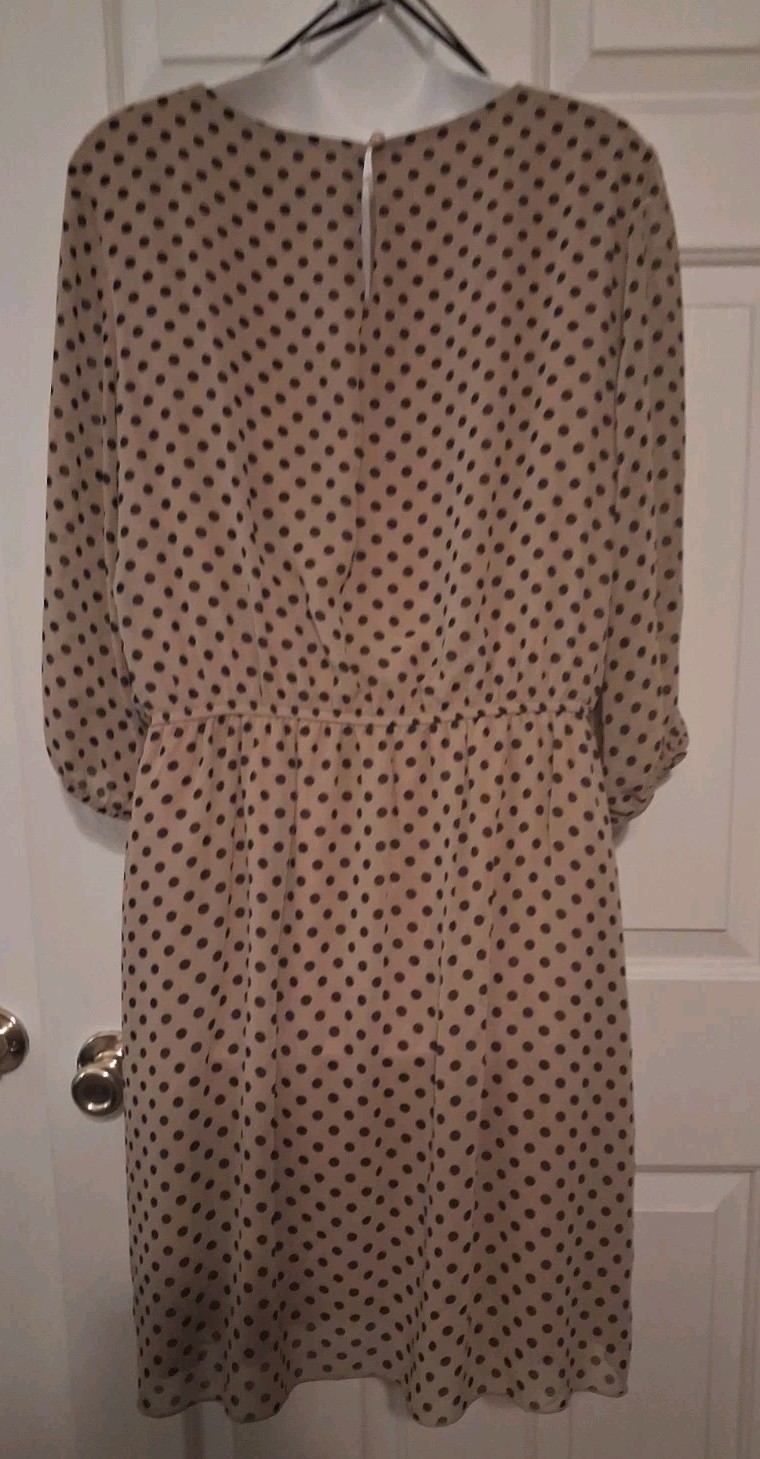 Brown Dress With Black Dots