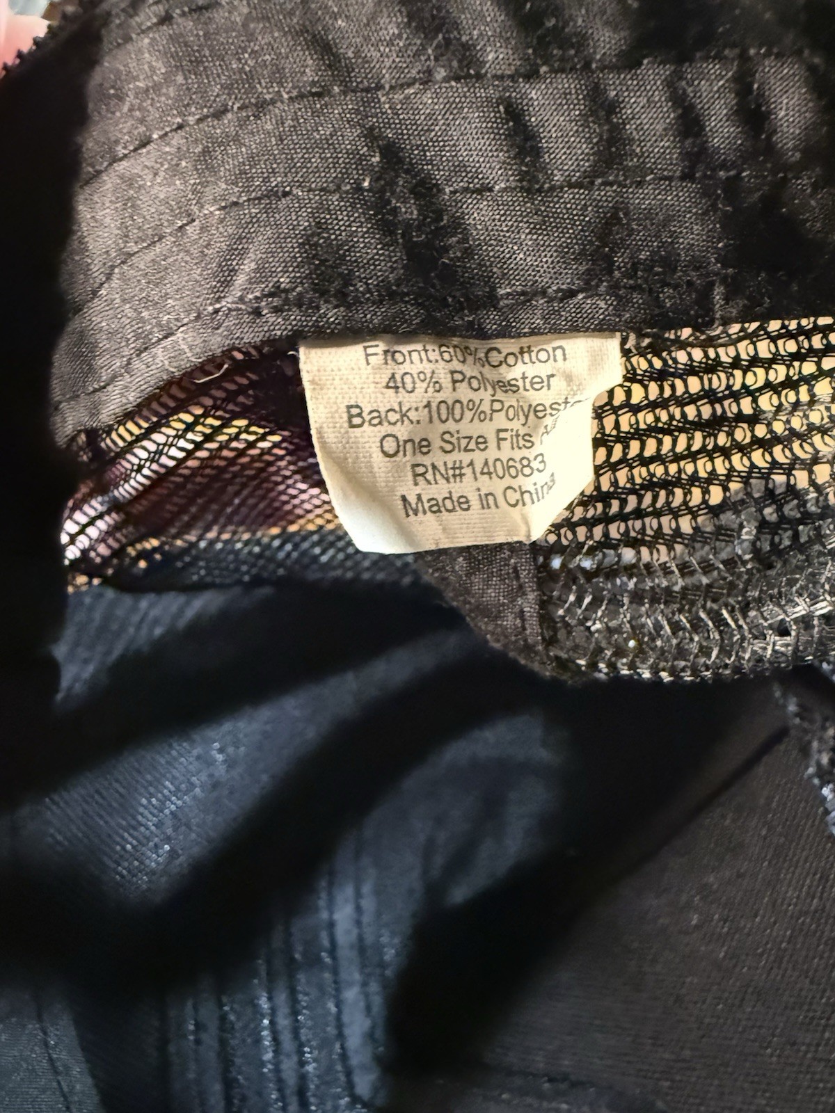 Black Trucker Hat Men’s Solid Casual Mesh Back Adjustable One Size Fits