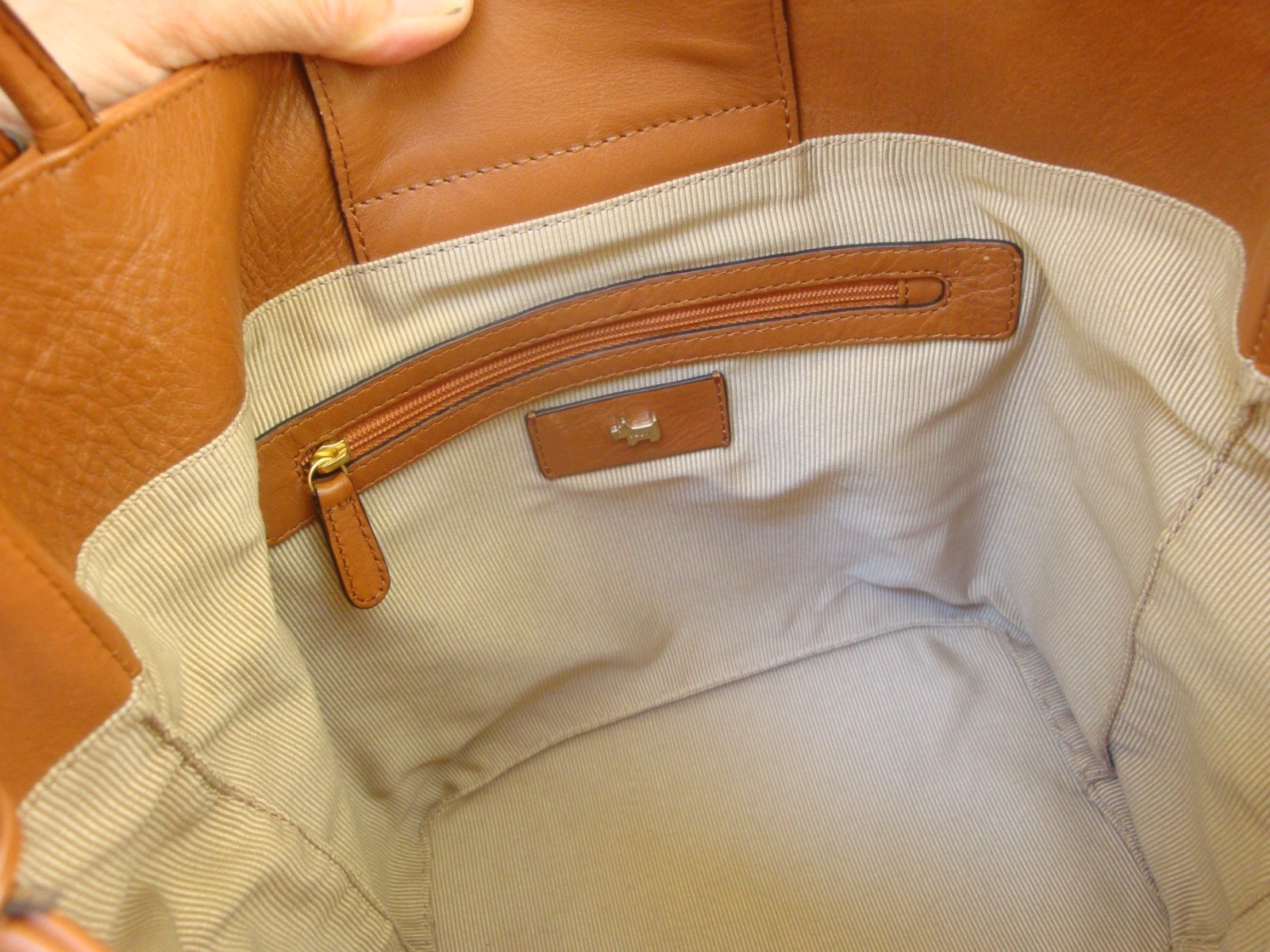 RADLEY LONDON Light Brown Leather Hoho Handbag Shoulderbag Large Tote Purse Boho