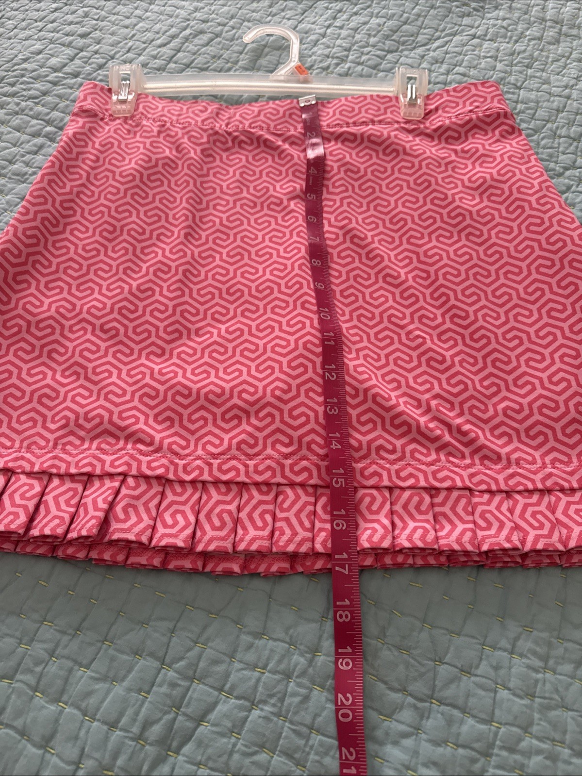 J McLaughlin Pink Golf/pickleball Skort -Catalina Cloth – Stretch- Ruffle Hem-M