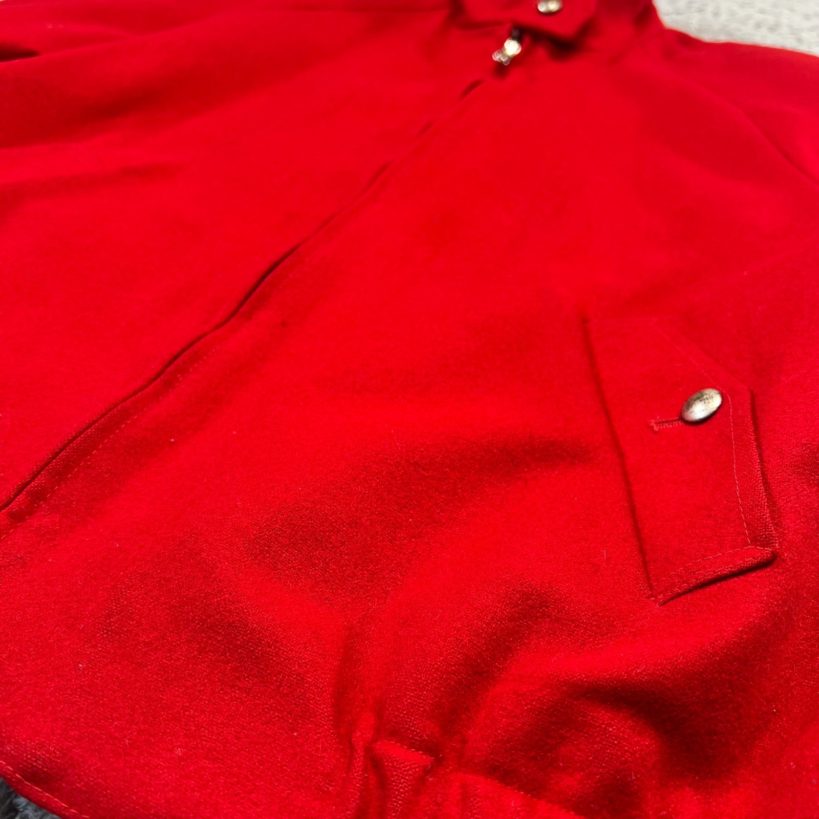 Vintage Pendleton Originals Mens S Wool Bomber Jacket Red USA Boxy Heritage 80s