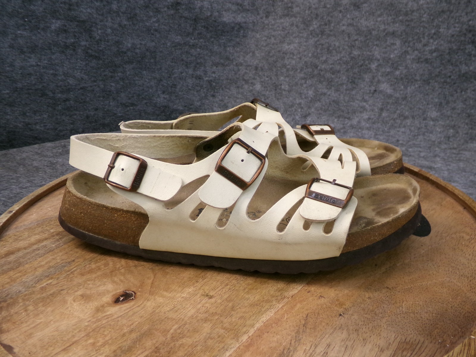 Birkenstock Betula Miami Womens Size 41 US 10 N White Birko Flor Sandals Staps