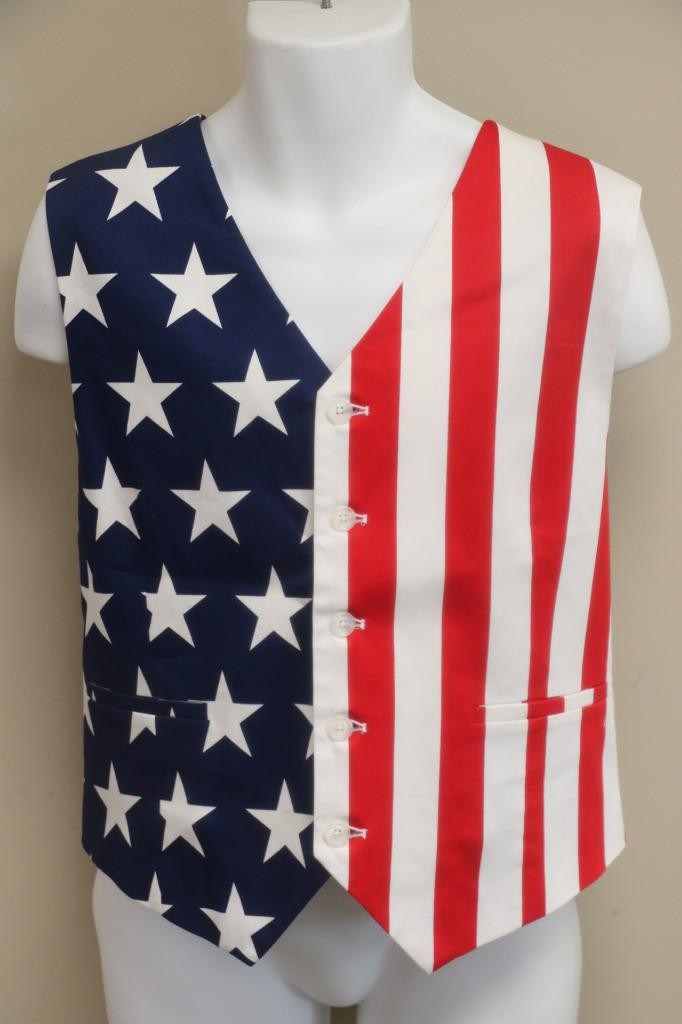 Loudmouth Men’s Vest Stars & Stripes American Flag Size 42 FREE SHIPPING!
