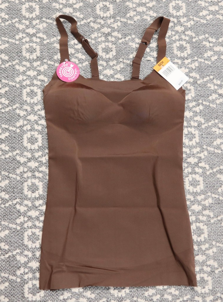 New Maidenform Women’s Shapewear Firm Control Cami Tank – Brown – Small – DMS086