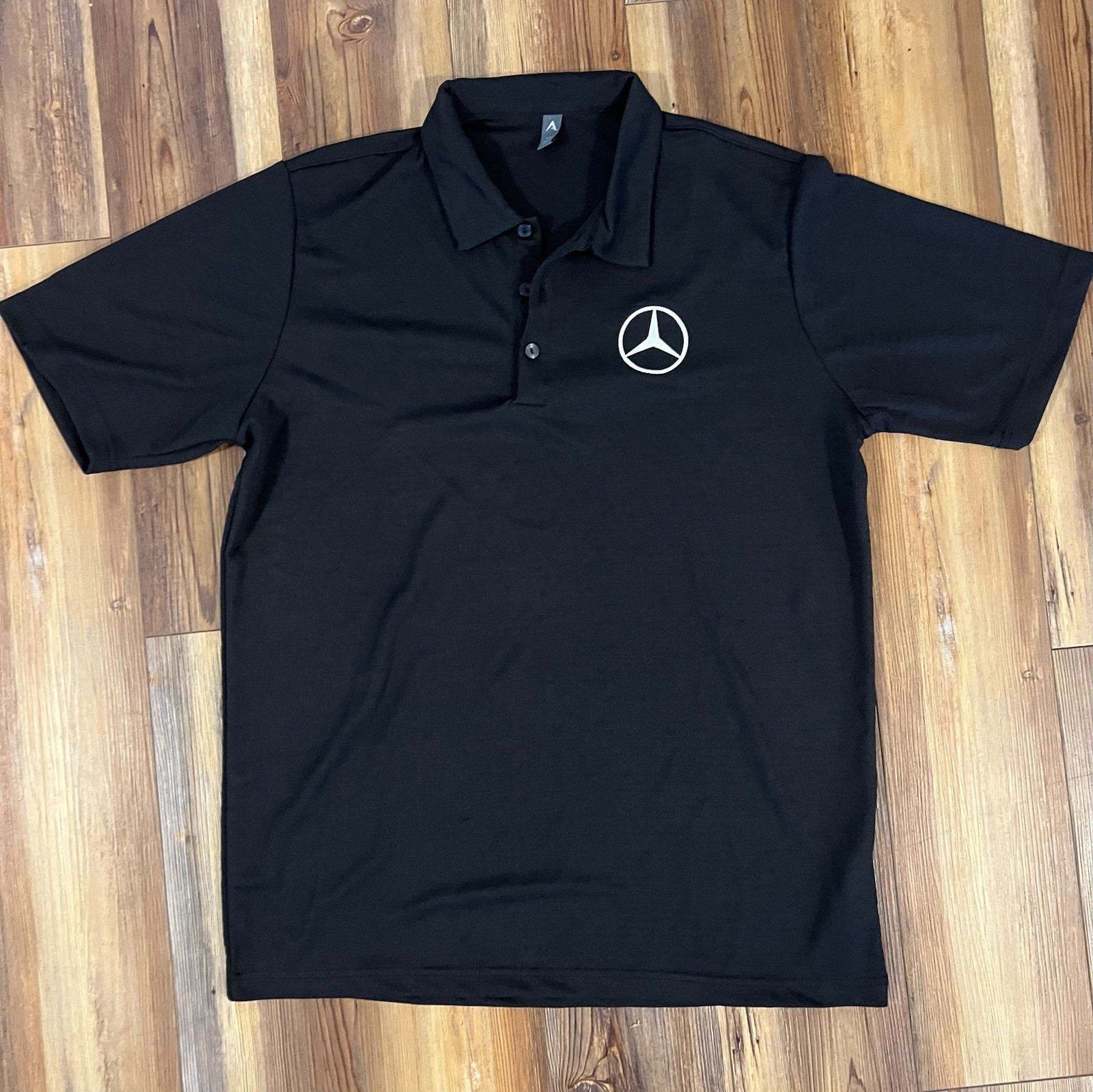 MERCEDES BENZ golf polo black shirt Size Large