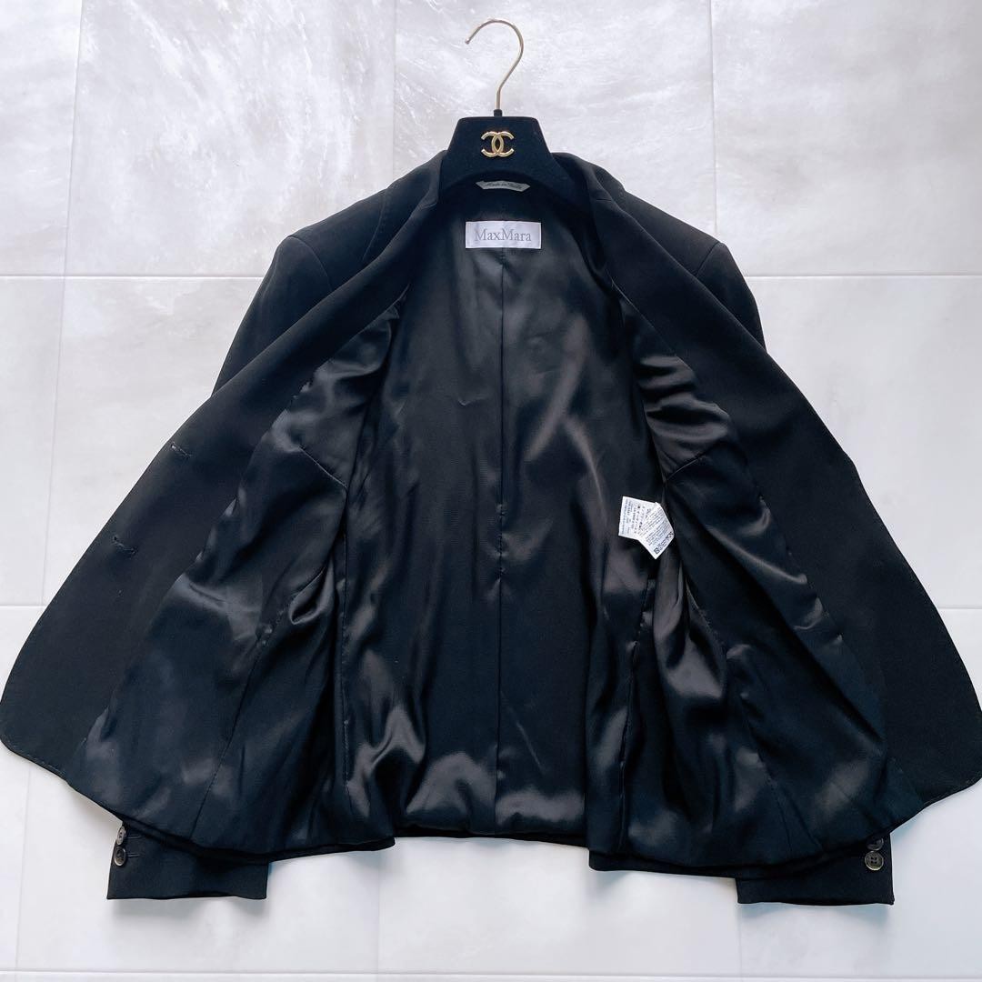 Max Mara tailored jacket for women, triacetate, black, size XL
