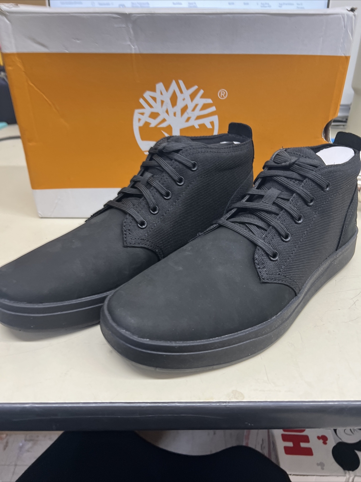 PICK SIZE/COLOR – Timberland Mens Davis Square Leather Fabric Chukka