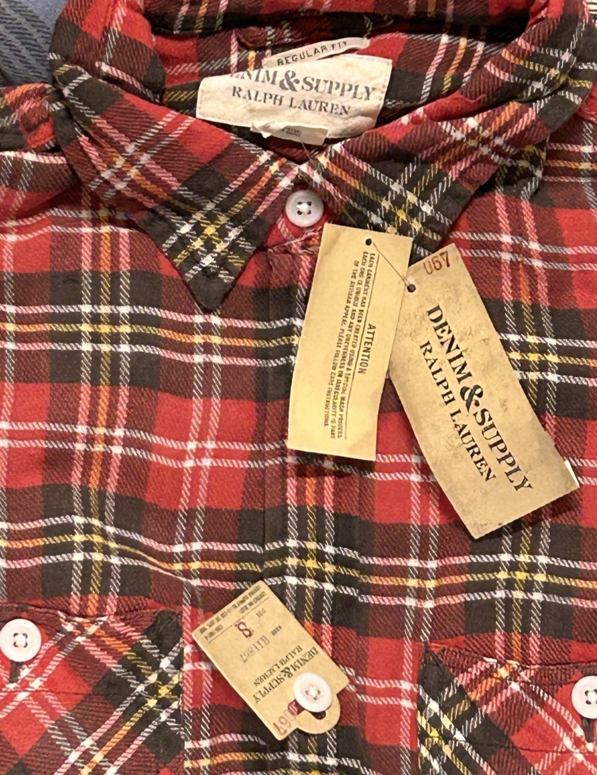 Lot of 7 Polo Ralph Lauren Denim & Supply Plaid Flannel Button Down Shirt NWT S