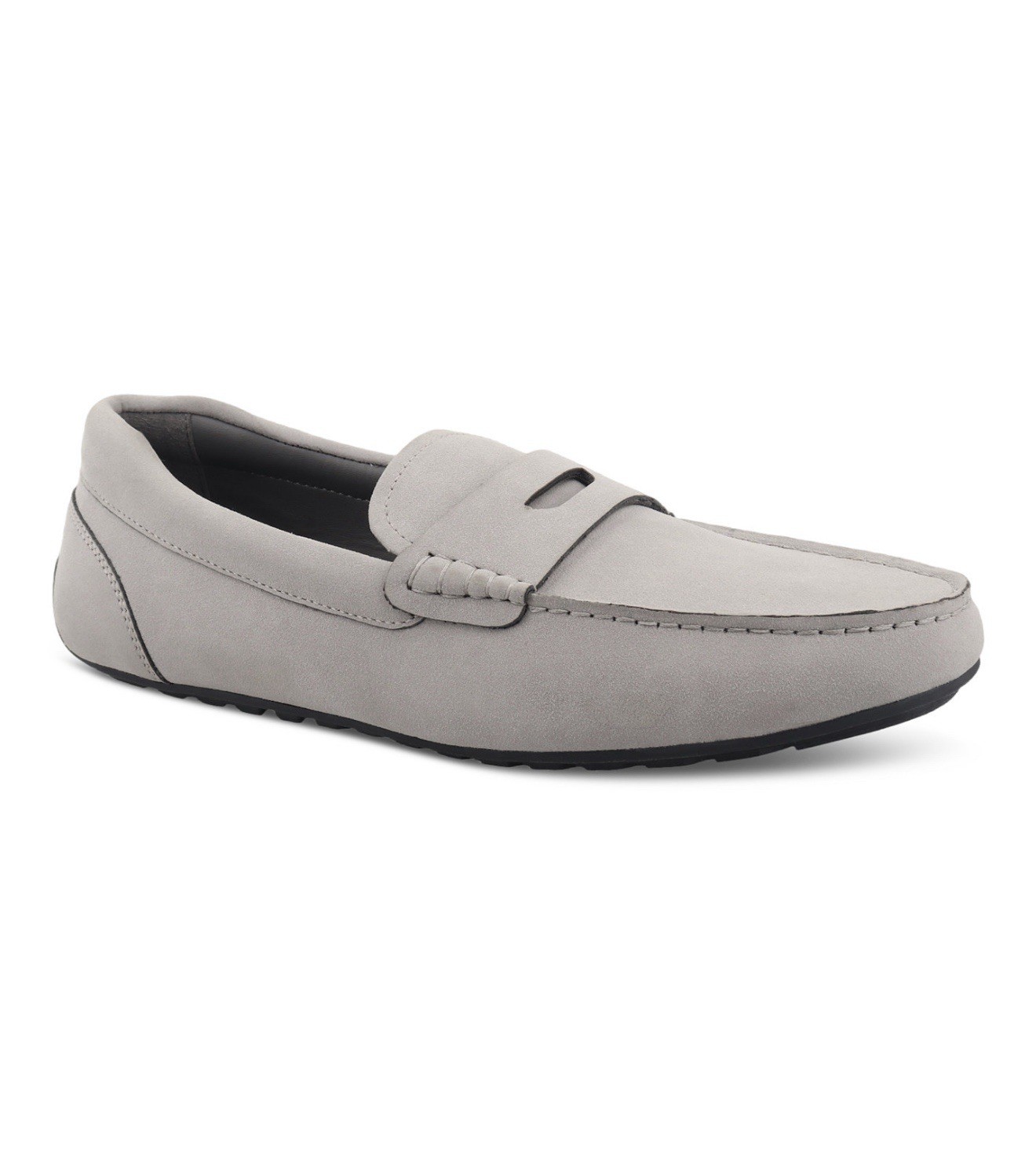 ALFANI MEN’S MARCO SLIP-ON PENNY DRIVE SHOES LOAFERS MEMORY FOAM FAUX SUEDE NWB
