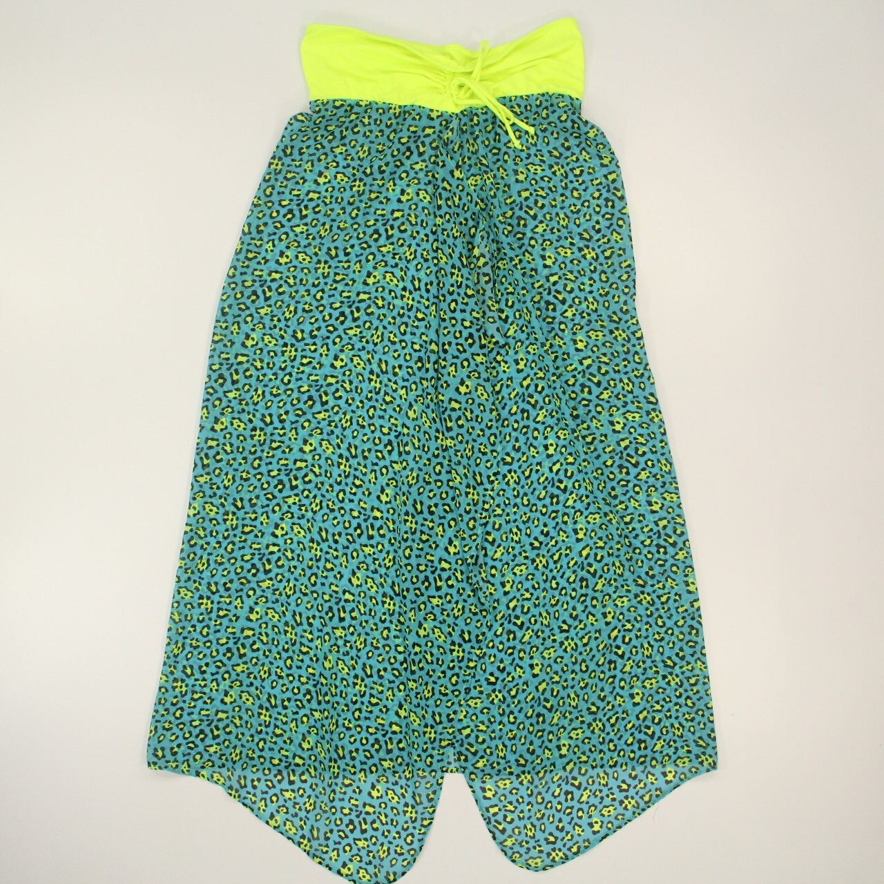 Bongo Women’s Beach Cover-up Skirt Dress Size Large Neon Animal Print