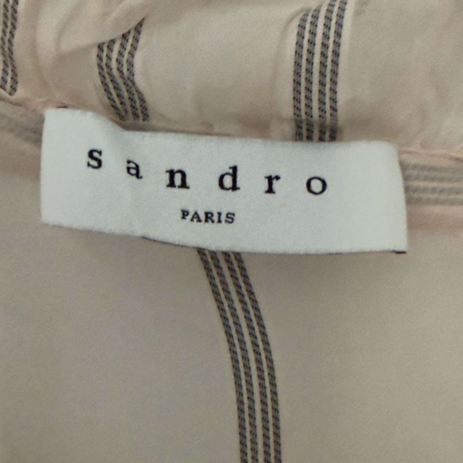 NWOT Sandro Pink Stripe Silk Ruffled Maki Midi Dress. Size 40. Stunning ✨