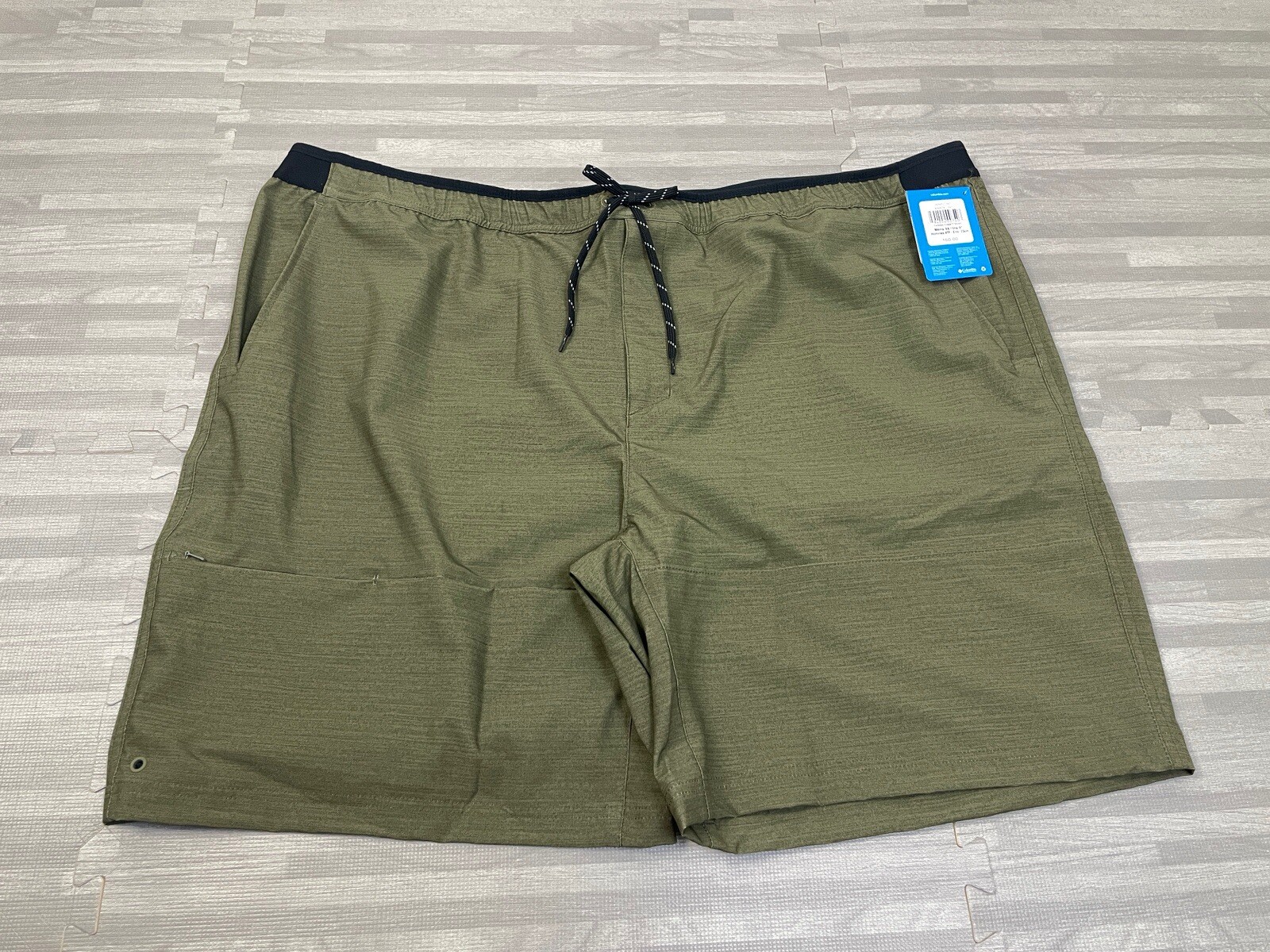 Columbia Twisted Creek Stone Green Heather Hiking Shorts Mens 4X 9″ Unlined $60