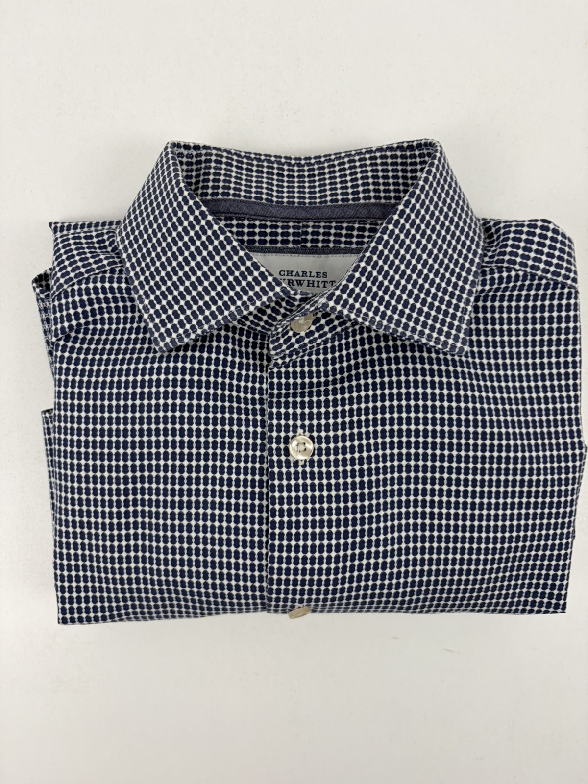 Charles Tyrwhitt Jermyn Street Classic Fit Mens 15.5/34 in Long Sleeve Button Up