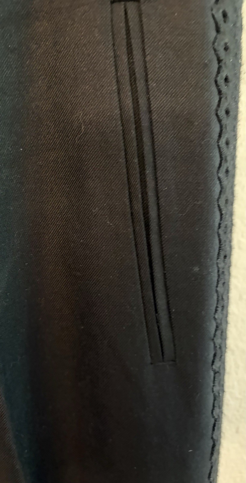 Catherine Malandrino Trouser In Silk Cotton W/Crochet Side Design Size 6
