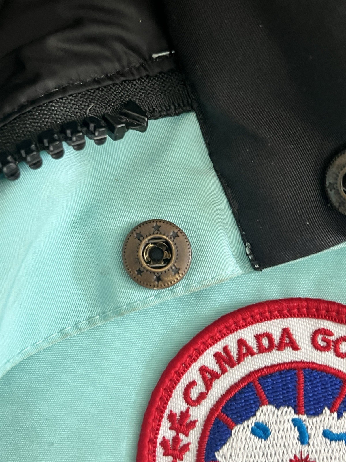 Canada Goose Men’s Blue Down Puffer Vest Full Zip Logo Size M