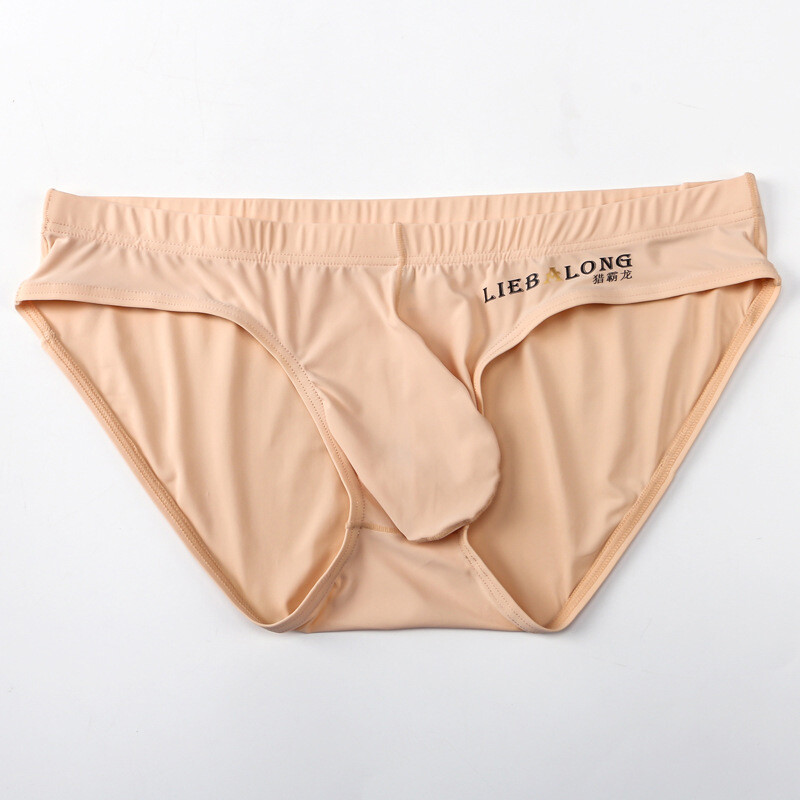 Mens Ice Silk Briefs Sexy Low Waist Bikini Panties Pouch Breathable Underwear US
