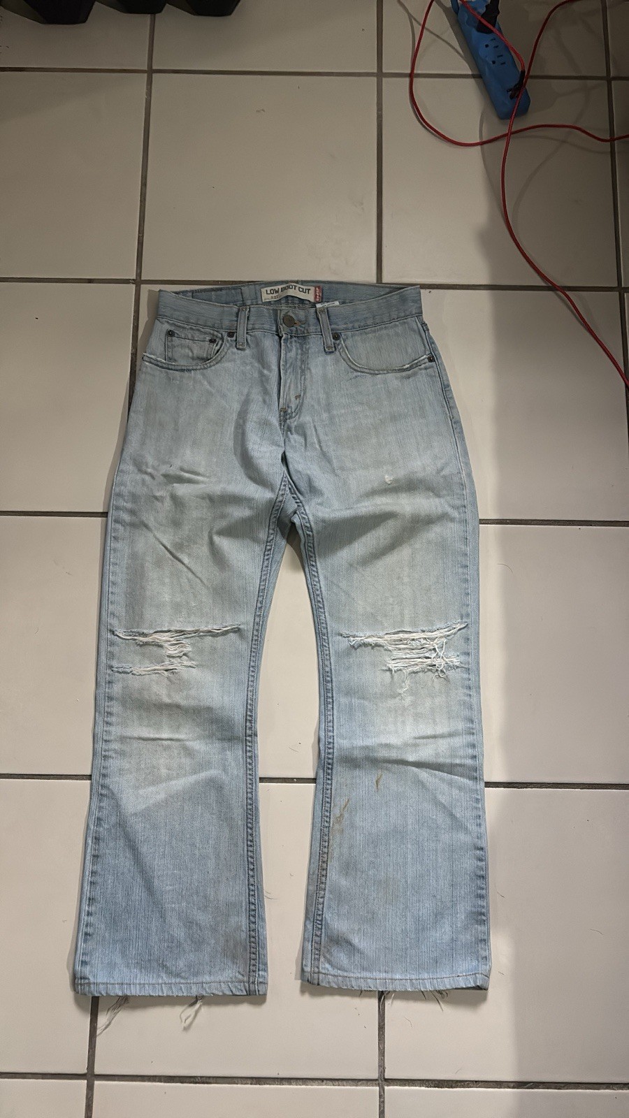 Levi’s Jeans Men’s 28×30 527 Low Rise Flare Y2K Bootcut Distressed Cowboy Disco