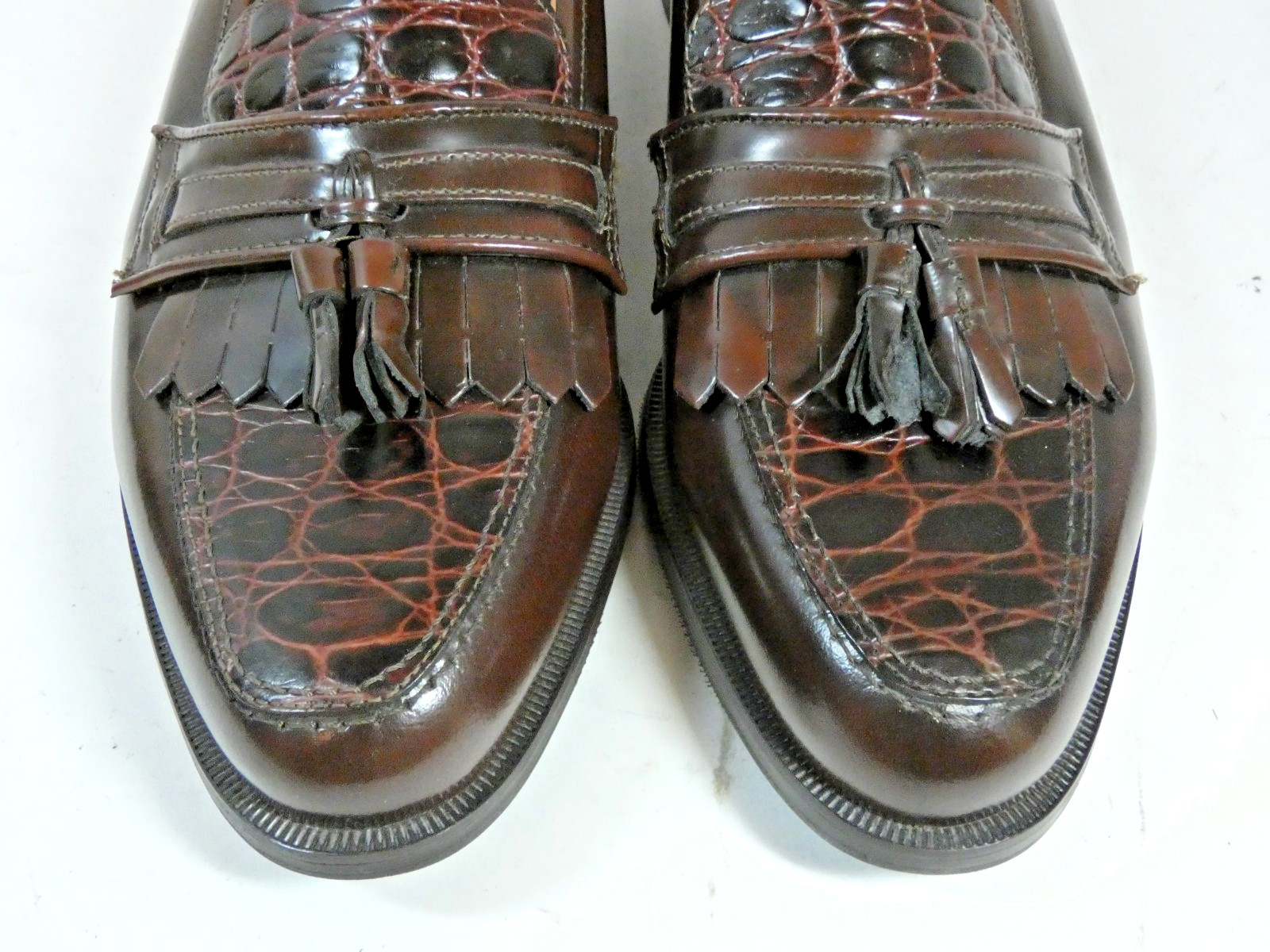 New BOSTONIAN Florentine Leather Luxury Loafers Shoes Kiltie Tassel Italy NWOB