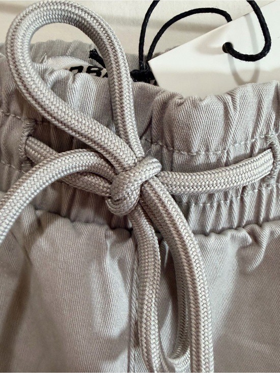 Urban Man Long Length Elastic Waist with Drawstring Tan Cargo Shorts XS thru L