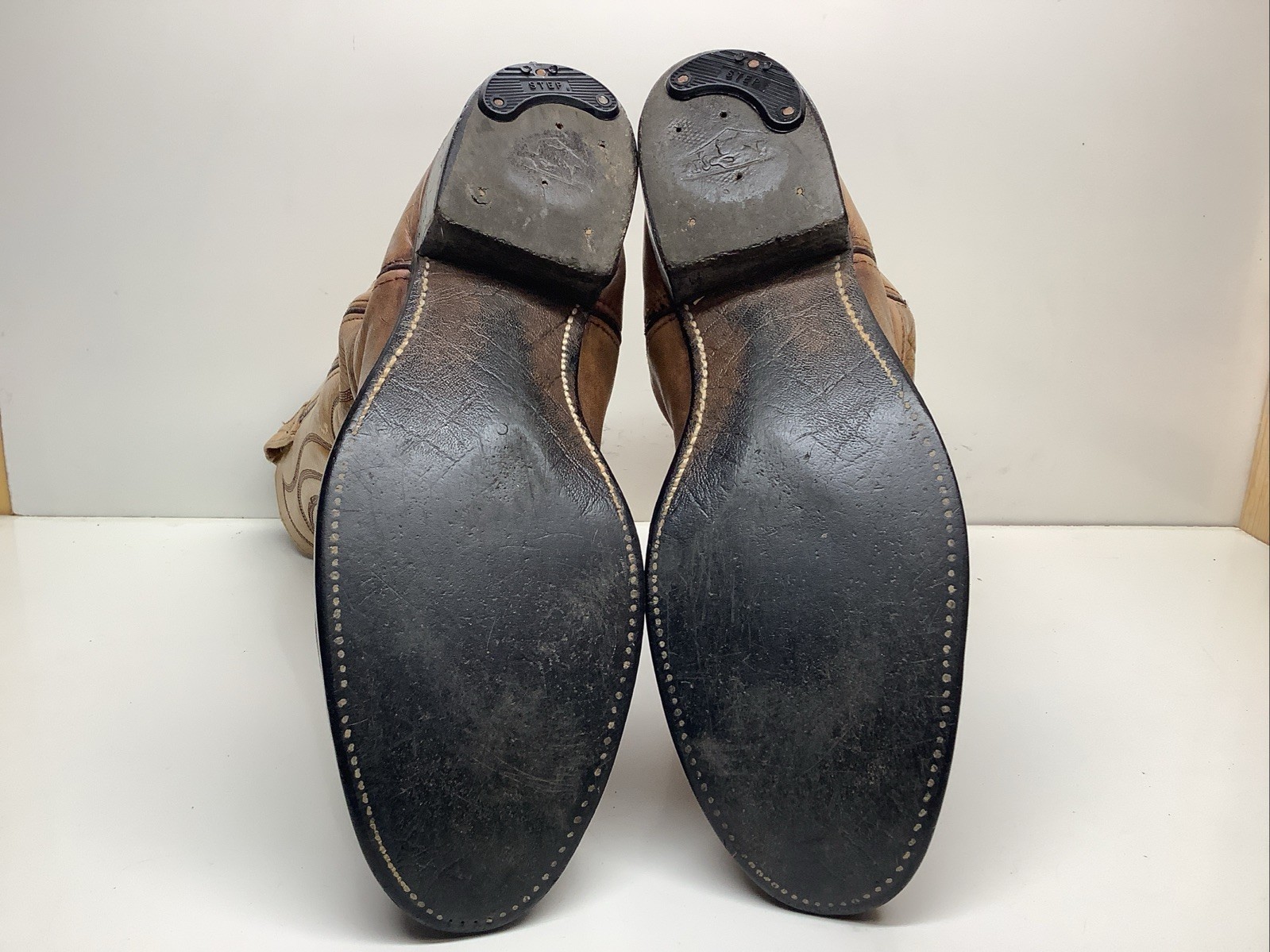 VTG MENS IRON AGE WORK STEEL TOE BROWN BOOTS SIZE 10.5 E
