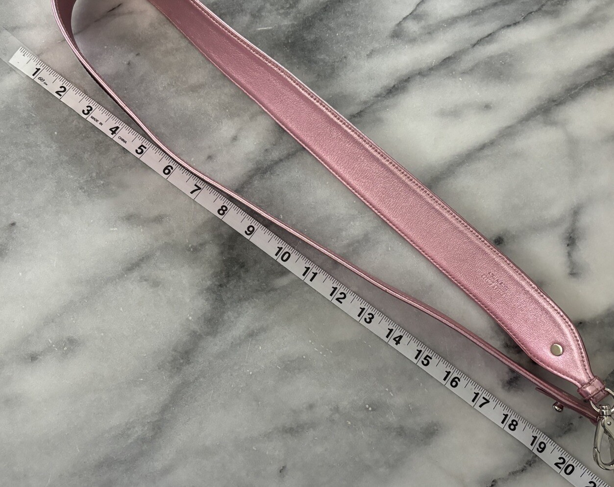 100% Authentic Miu Miu Sequin Bag Strap Pink 40 Inches Long