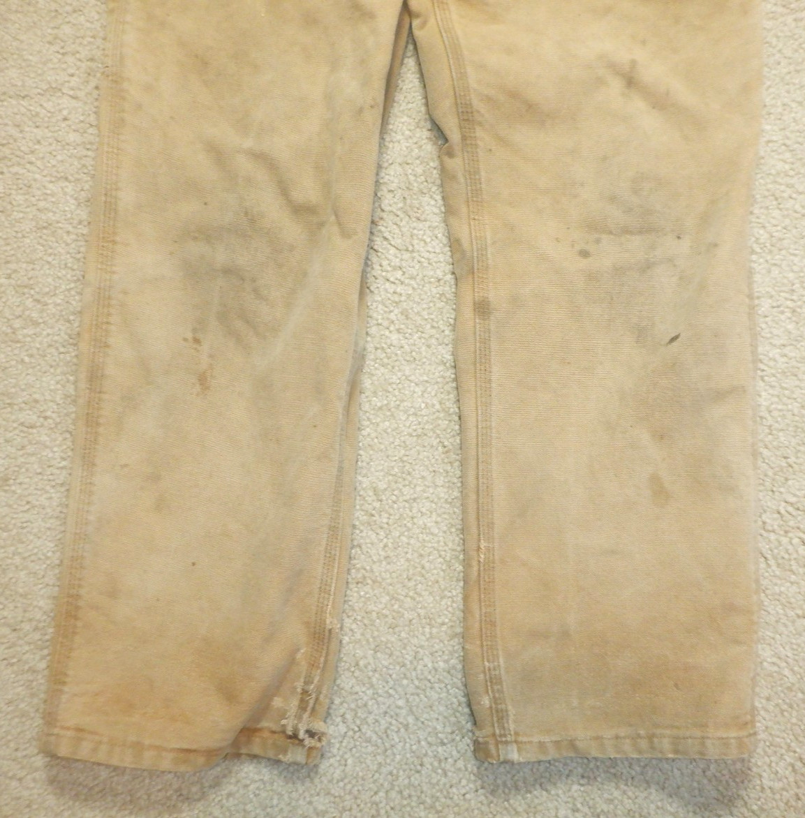Carhartt Work Pants, Distressed Faded Well worn Stains rips, B11, Mens 31/30