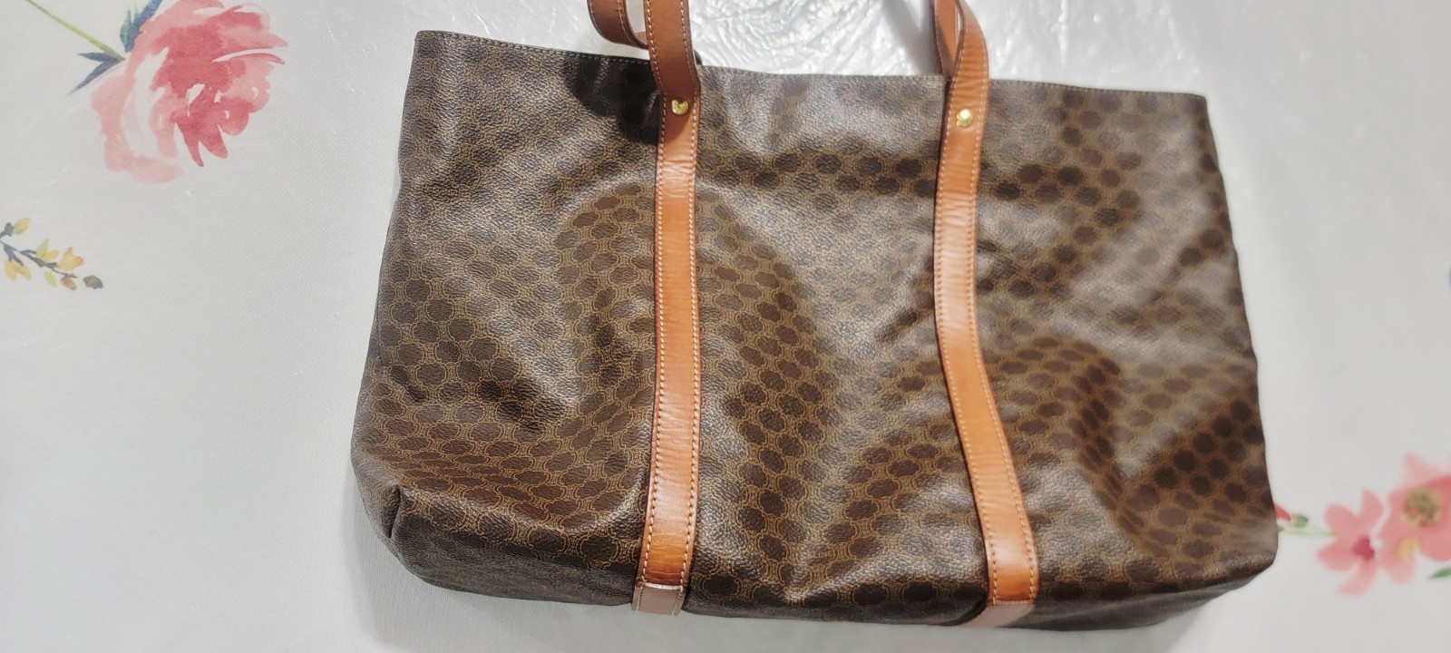AUTHENTIC CELINE Macadam Pattern Tote Bag