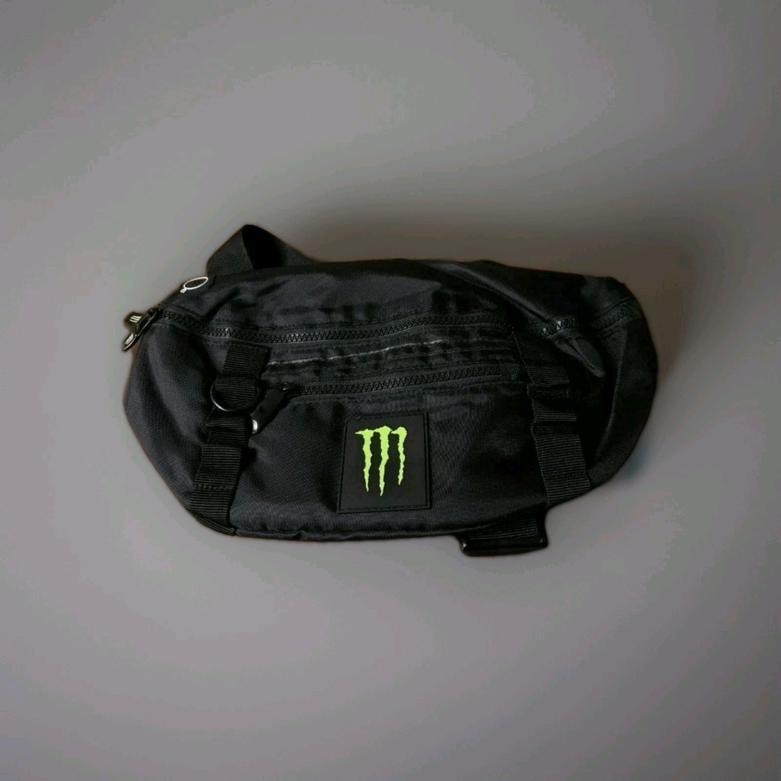 Monster Energy Black Fanny Pack Waist Bag Multi Zipper Pockets New Cross Body