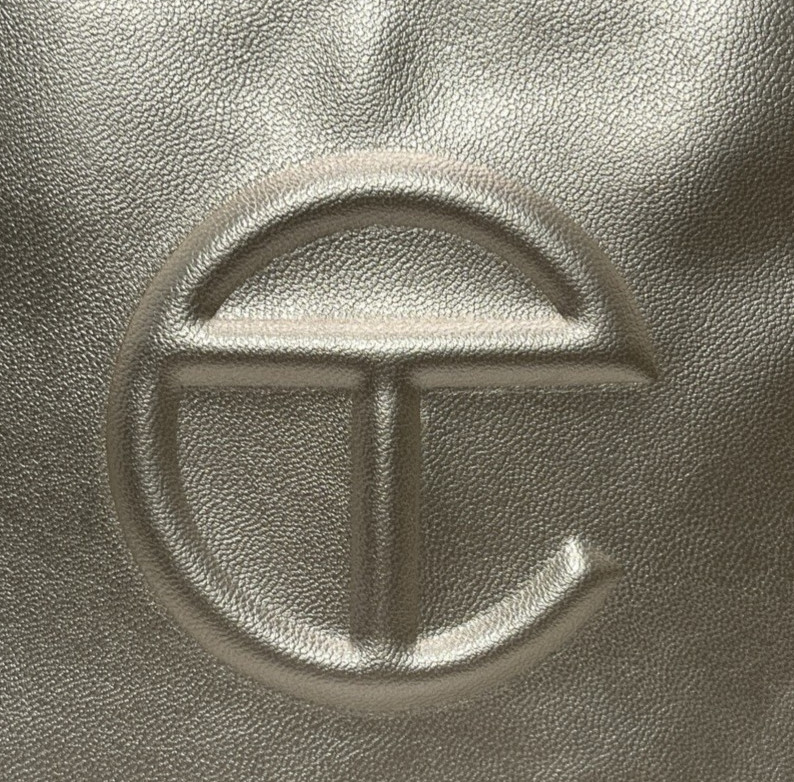 Telfar Small Shopping Bag Gold Vegan Leather Unisex Designer Tote EUC