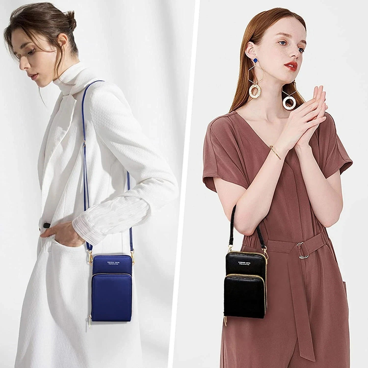 Small Crossbody Cell Phone Purse with Large Touch Screen for Women Mini Handbag