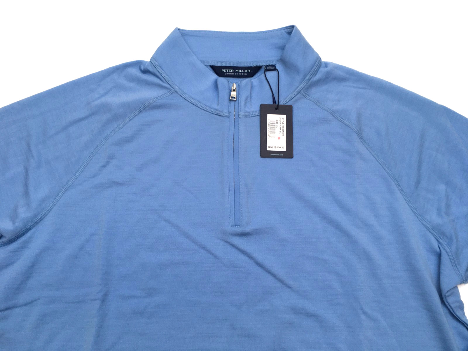 $200 Peter Millar Golf Merino Wool 1/4 Zip Soft Stretch Sweatshirt Pullover L
