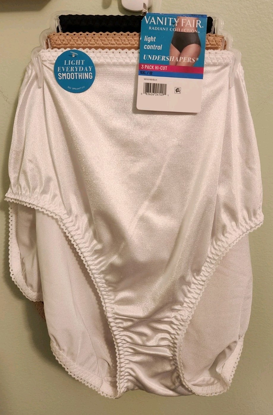 Vanity Fair Women’s 5XL (12) Hi-Cut Light Control Undershapers Briefs Panties