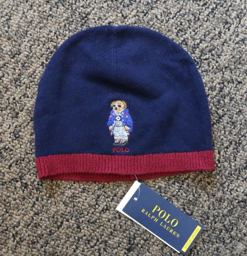 New Polo Ralph Lauren Kid’s Polo Bear Beanie Size 8-20 (44cm)