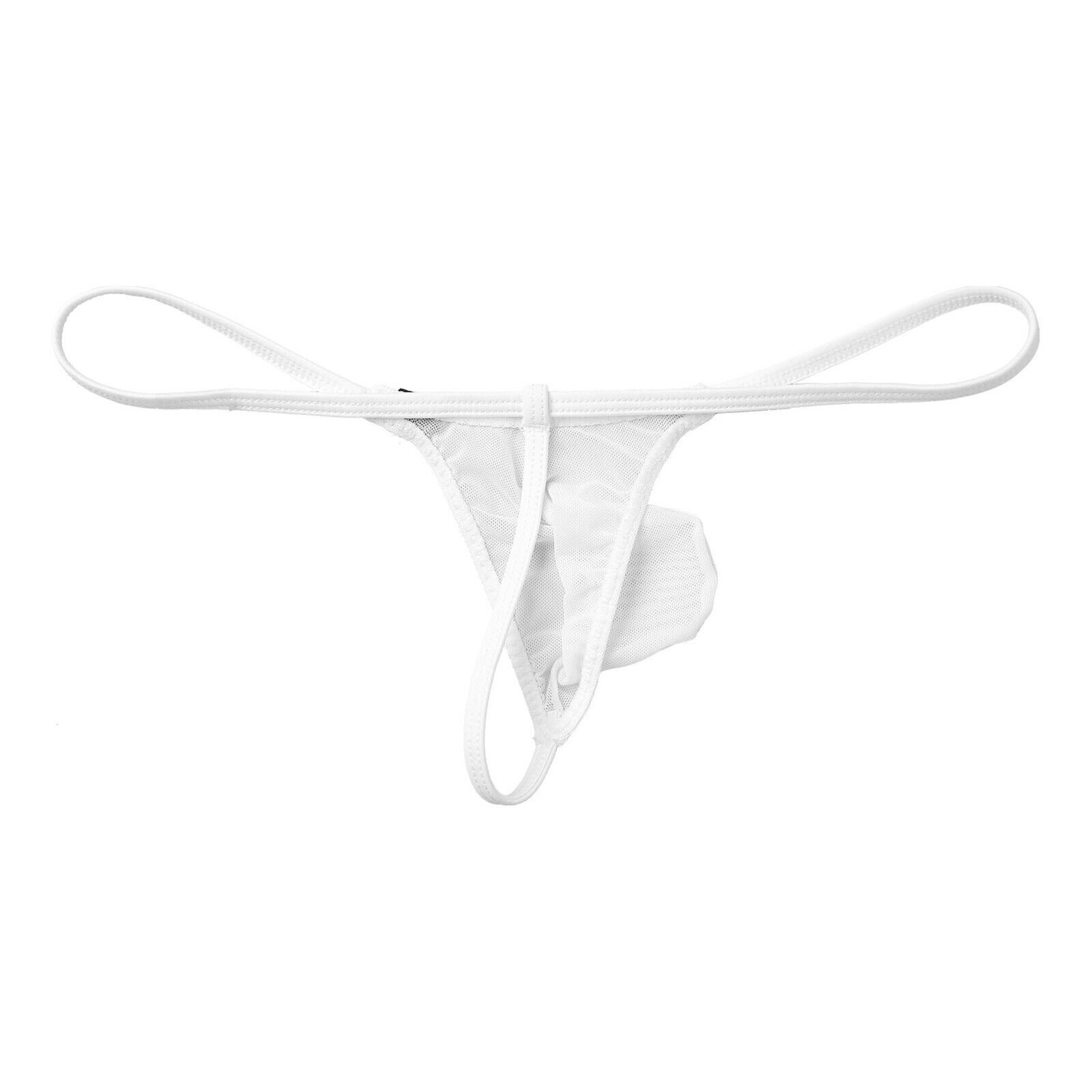 Mens See Through Mini Thong Bulge Pouch T-Back G-string Low Rise Micro Underwear