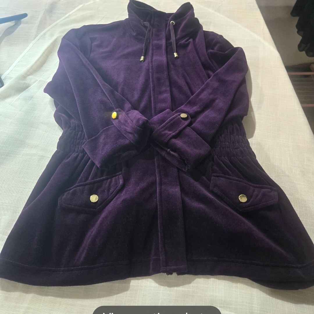 Charter Club Women’s Purple Drawstring Waist Lightweight Jacket – XL