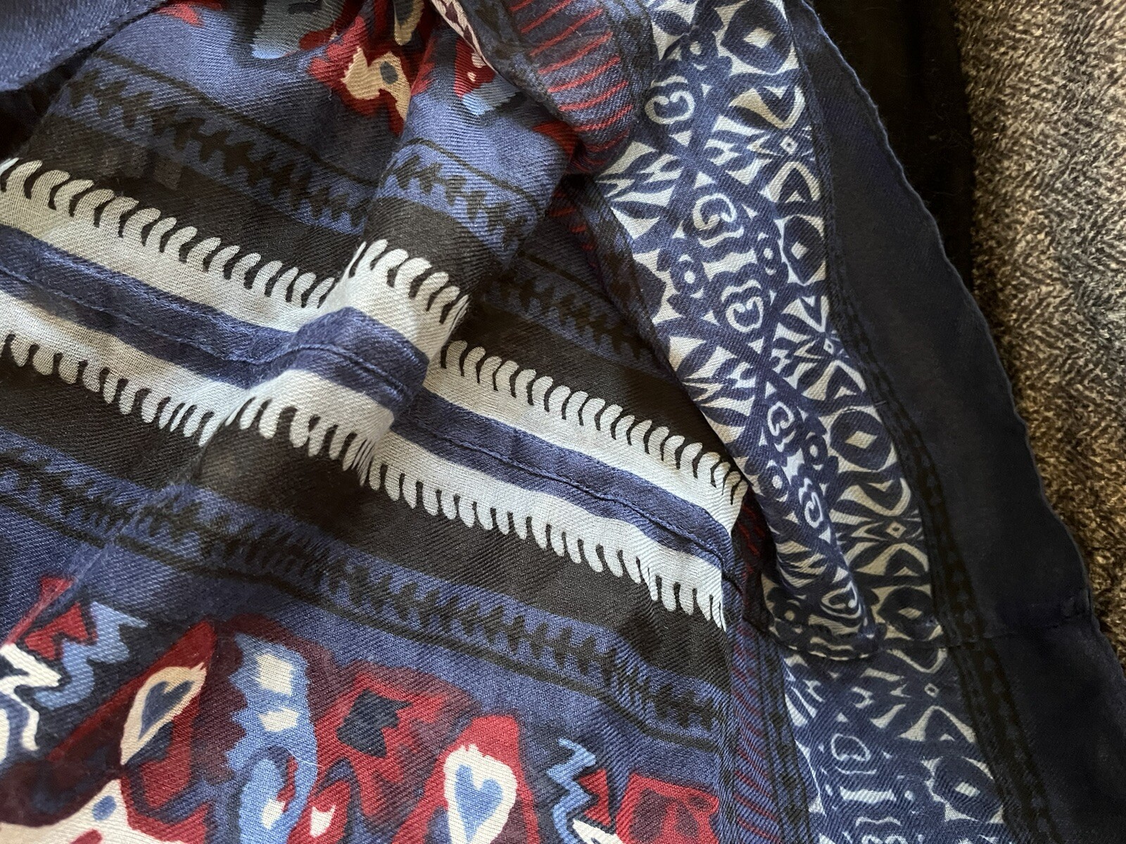 Fraas Infinity Scarf Nordic Loop Navy Lightweight 37 X37 Flat In The Front NWT