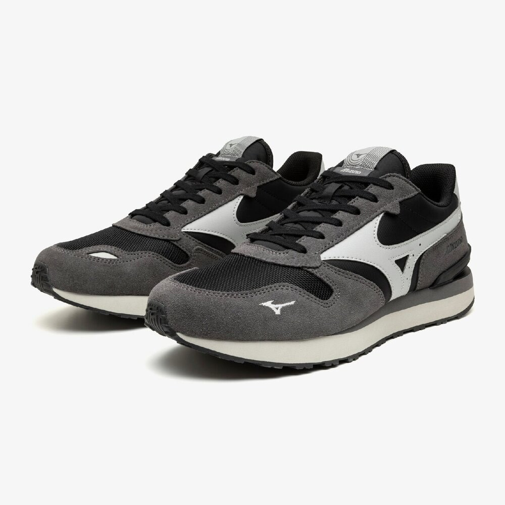 Mizuno RB87 Running Synthetic Fiber Gray Black D1GA235231 Men’s Size