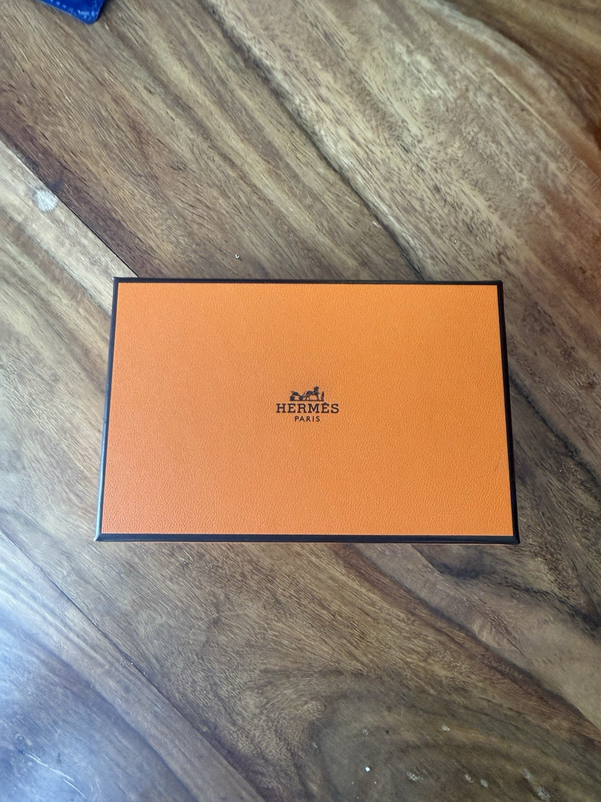 NEW Hermes Calvi Card Holder Case Caramel Chèvre Mysore Leather Brown