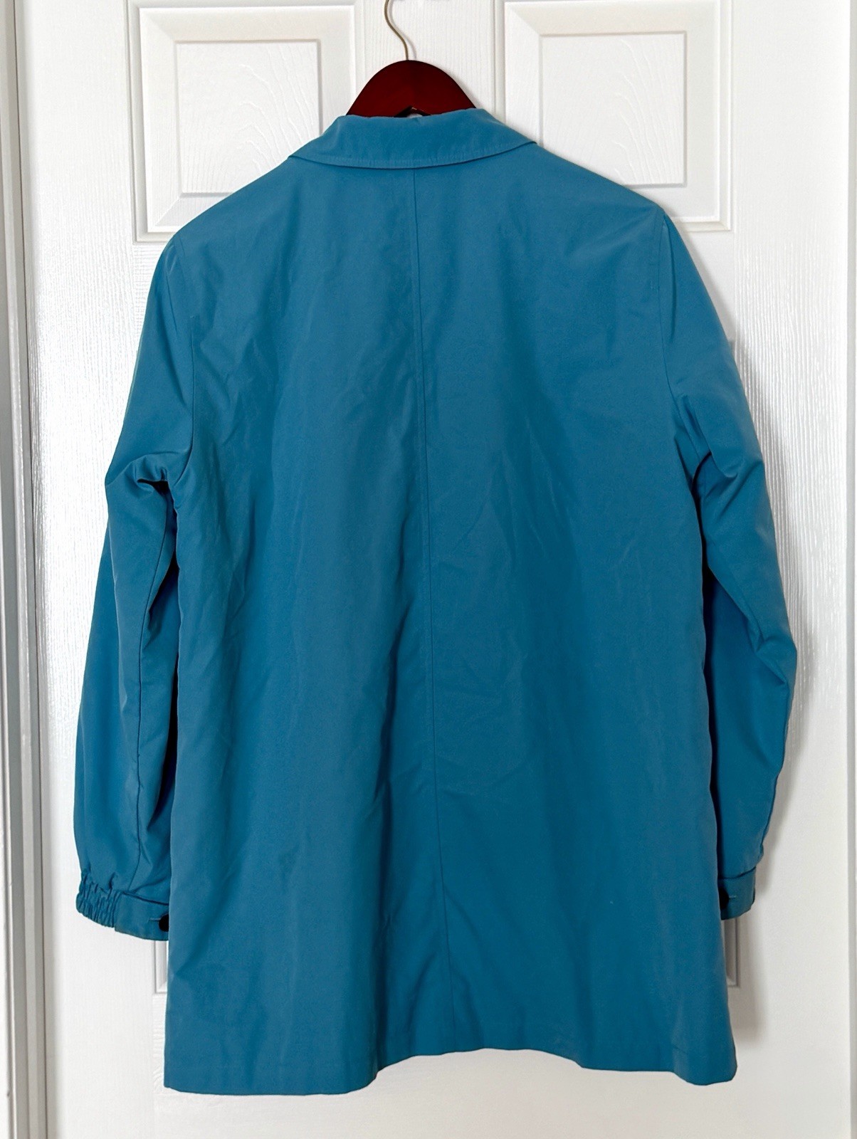 Vintage L.L.Bean Womens Medium Teal Blue Plaid Lined Jacket Quilted Coat