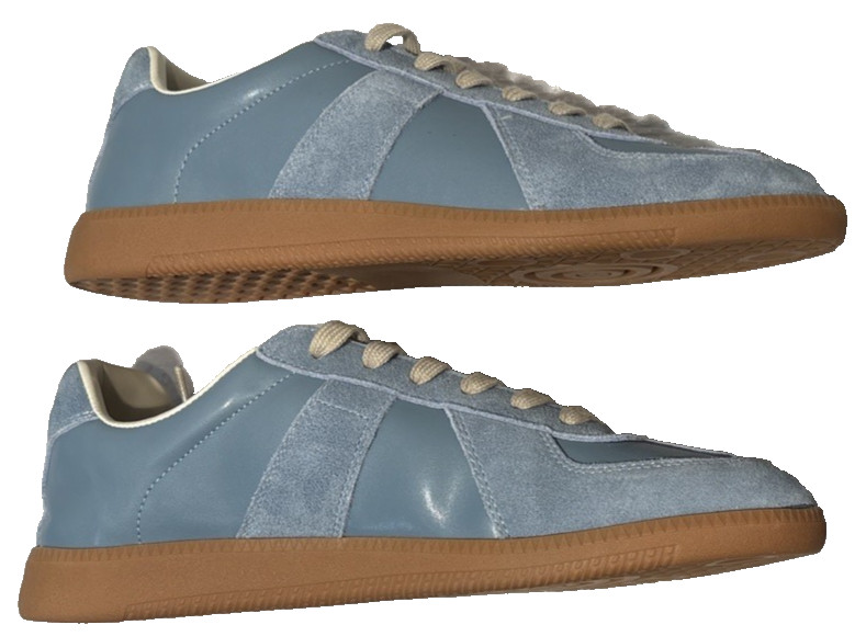Steve Madden Dixin Leather BLUE Suede GAT Sneakers Trainers 11M-US UK-10 EU-44