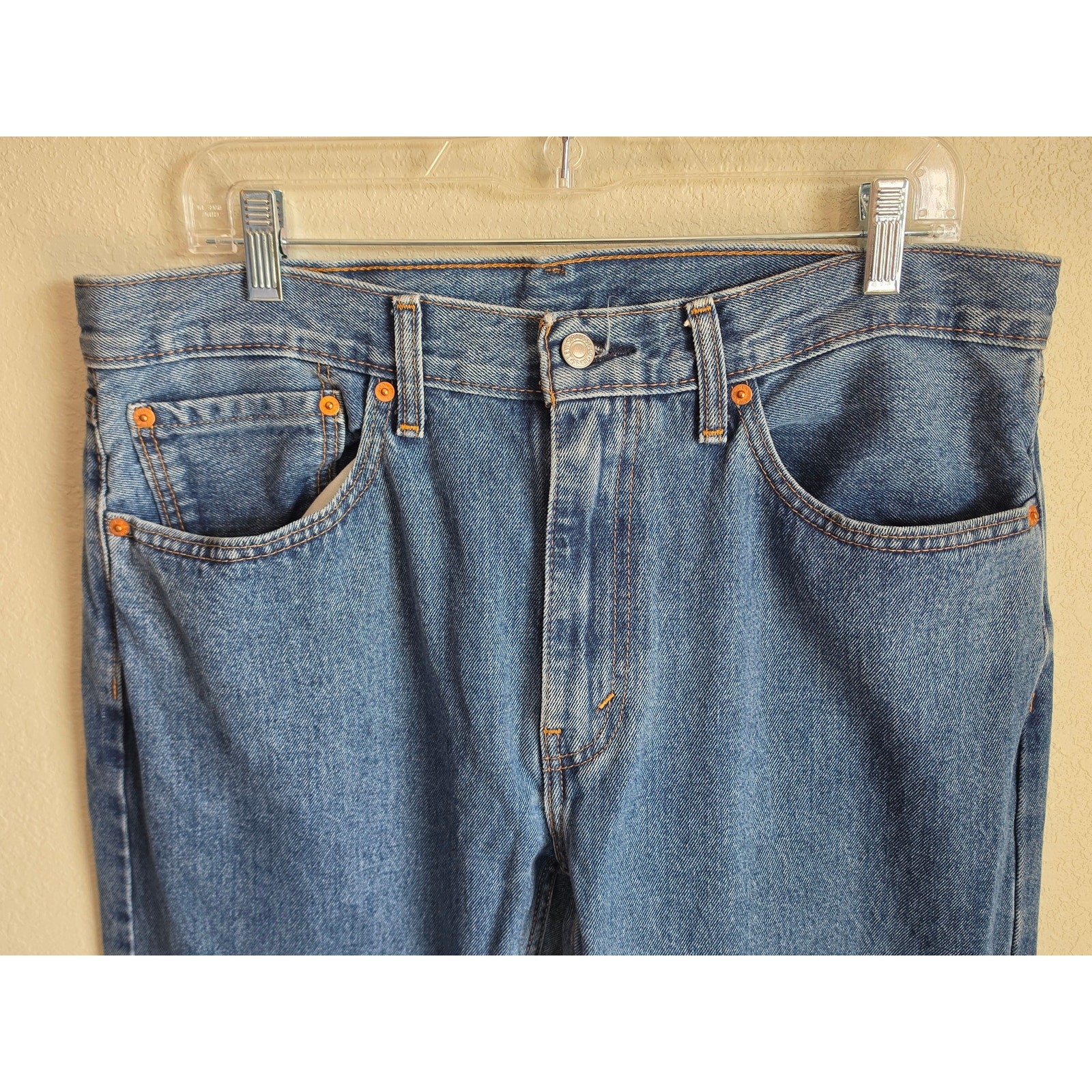 MENS LEVIS 505 STRAIGHT LEG JEANS SIZE 36 X 34 EXCELLENT