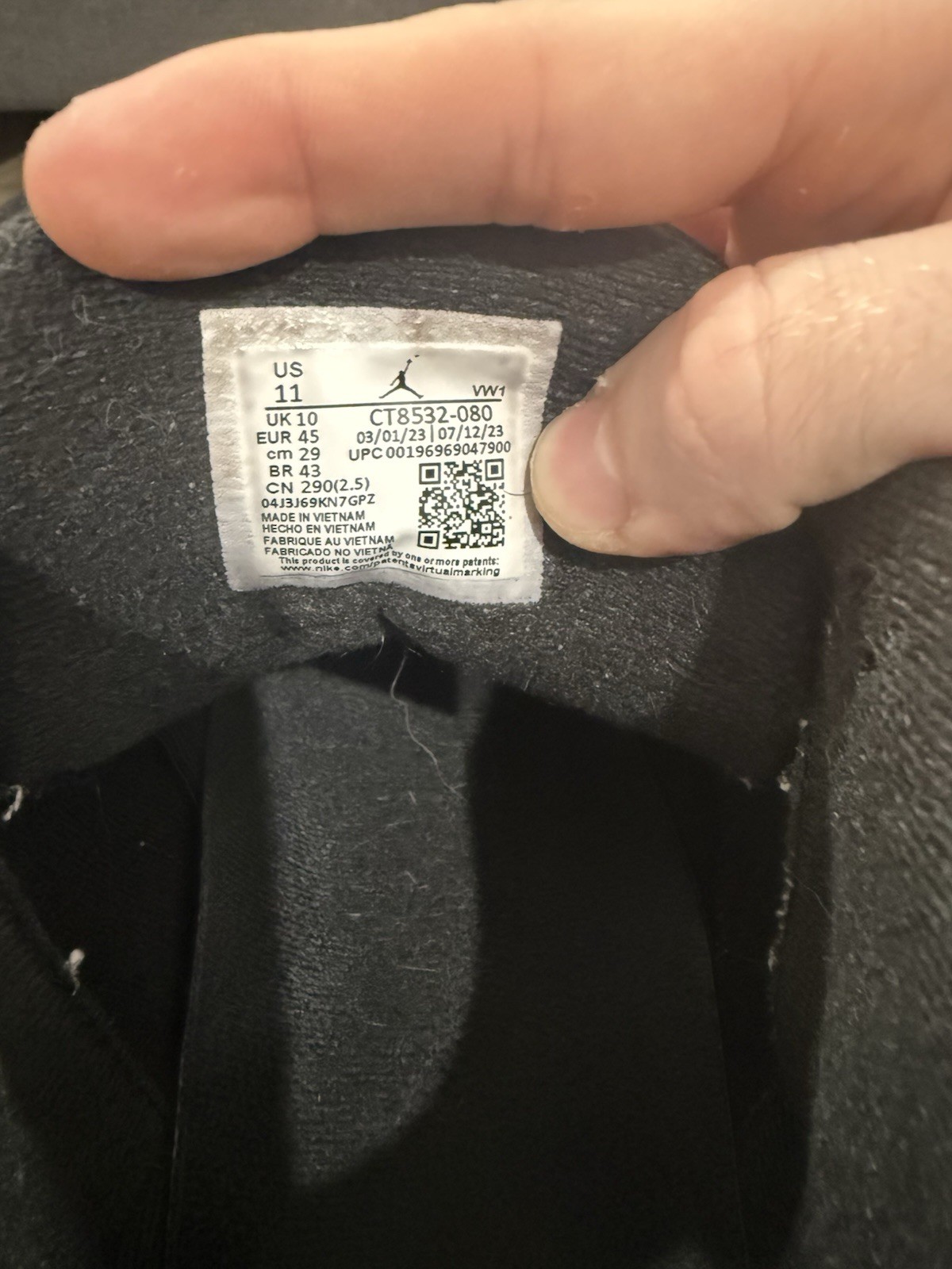 Size 11 – Jordan 3 Retro 2023 Mid Fear CT8532-080
