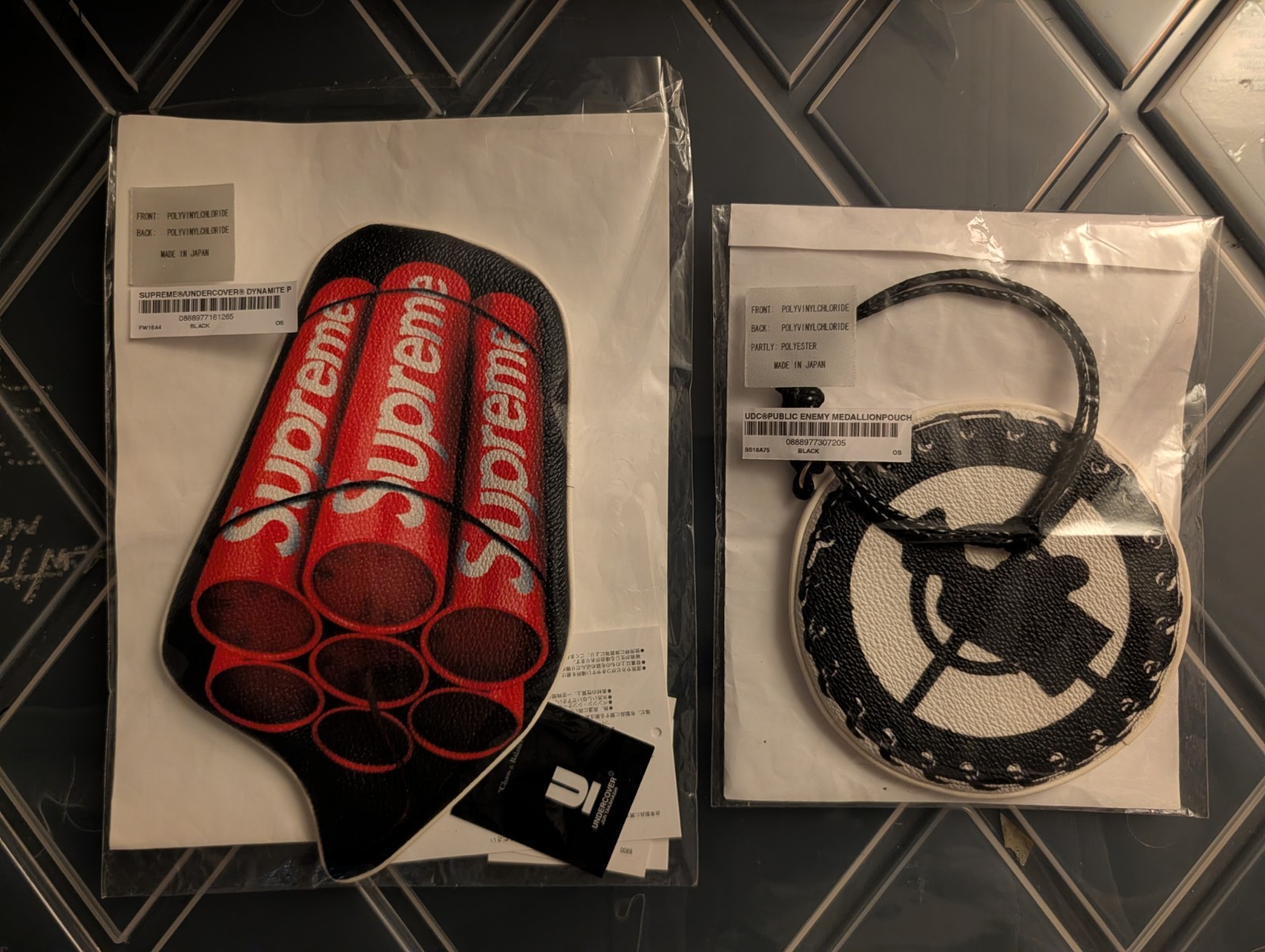 SUPREME x UNDERCOVER Zip Pouch Lot Public Enemy & Dynamite 2016 2018 New