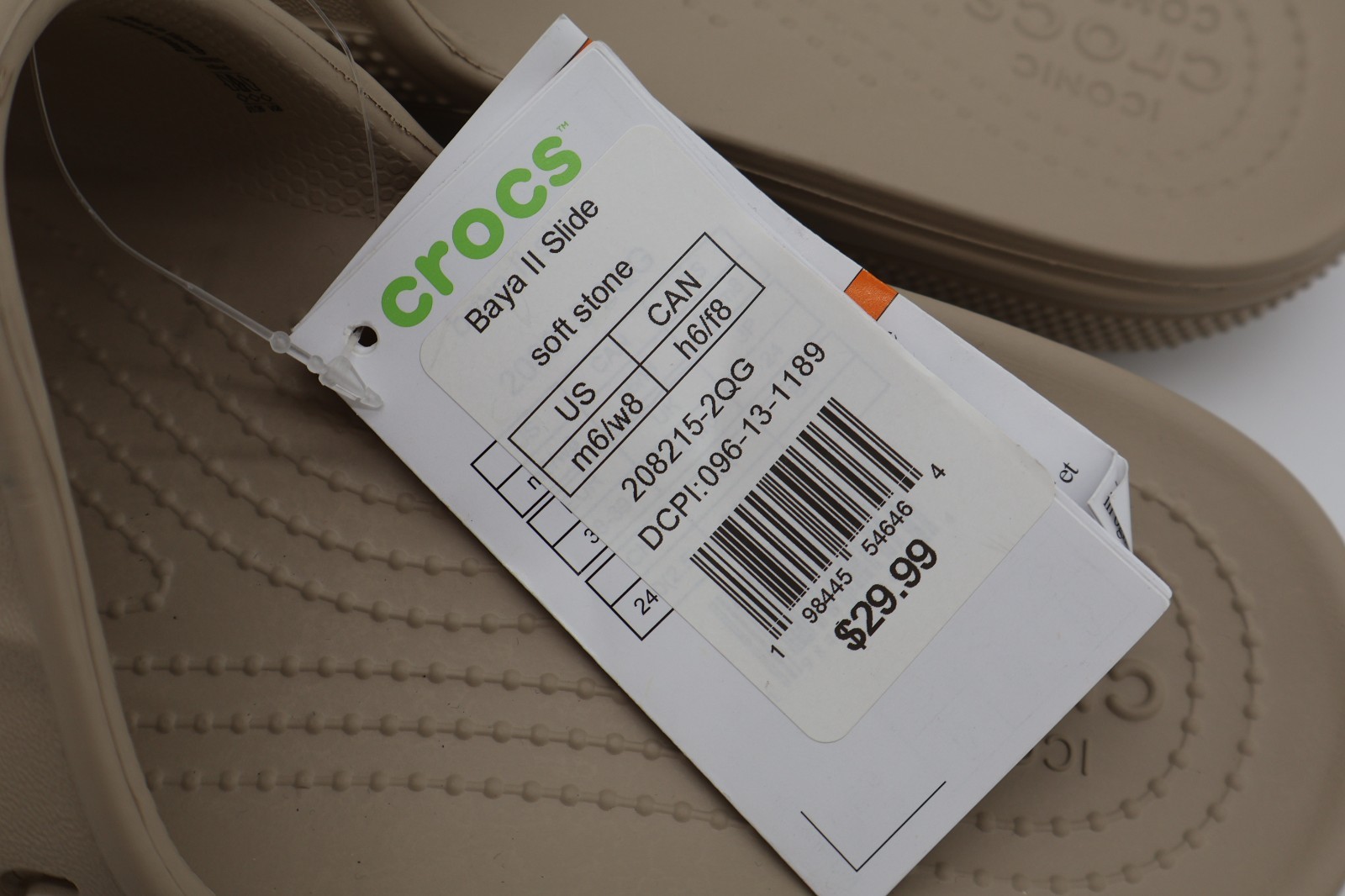 Crocs Baya Slide Sandals Cobblestone Tan & Off Pink Unisex M-6/W-8 Lot of 2